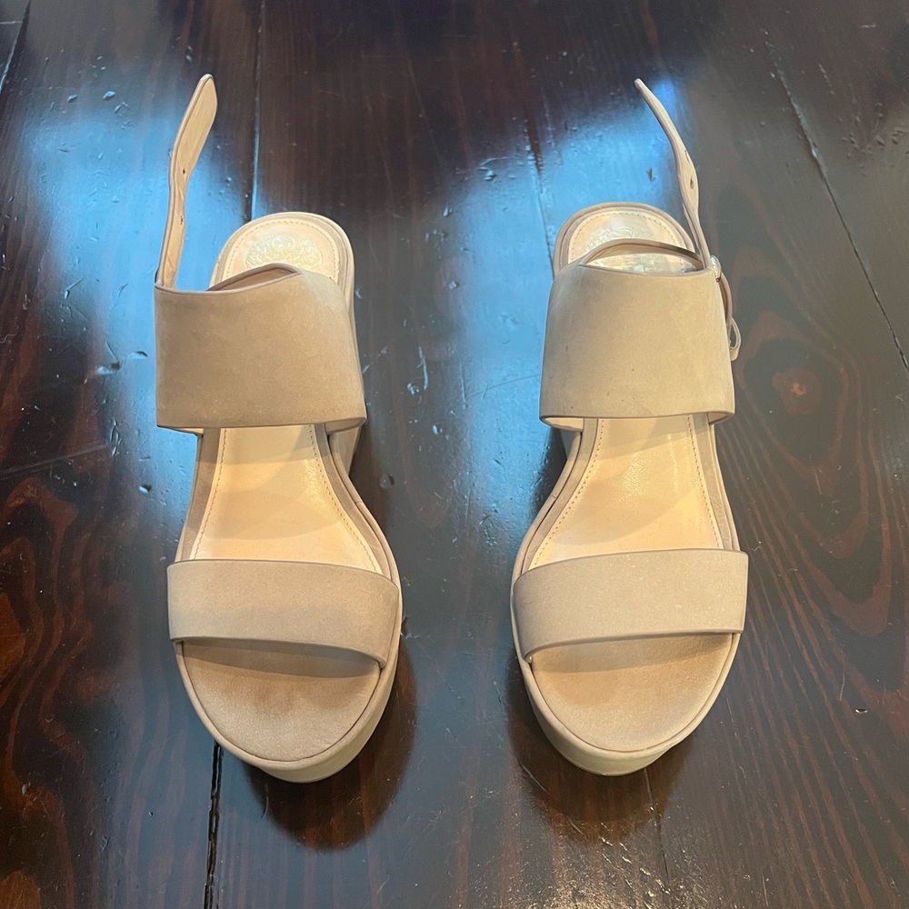 Vince Camuto Wedges in Taupe
